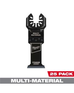 MLW49-25-1238 image(0) - Milwaukee Tool MILWAUKEE&reg; OPEN-LOK 1-3/8" TITANIUM CHARGED Bi-Metal Multi-Material Multi-Tool Blades 25PK