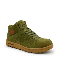 Airwalk AIRWALK - MONGO MID Series - Men's Mid Top Shoe - CT|EH|SR - Olive/Gum - Size: 9.5W