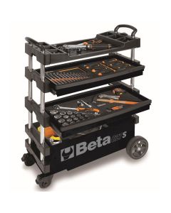 Beta Tools USA Folding Mobile Tool Cart, Black