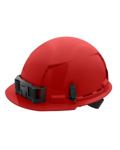 MLW48-73-1208 image(0) - Red Front Brim Vented Hard Hat w/4pt Ratcheting Suspension - Type 1, Class C