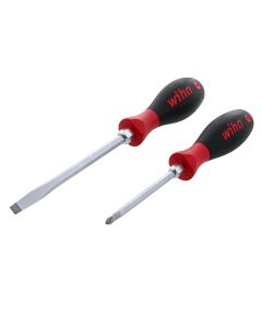 WIH53082 image(0) - Wiha Tools 2 Piece SoftFinish X Heavy Duty Slotted/Phillips Screwdriver Set