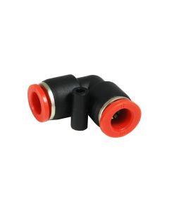 SUR&R 5/16" & 8mm Push to Connect Nylon Fuel Line Union, 90 deg.