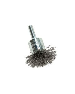 Forney Industries Command PRO End Brush, Circular Flare, 1-1/2 in x .014 in x 1/4 in Shank