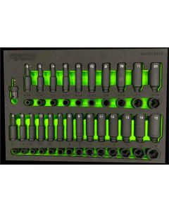 VIMIMPACT449 image(0) - Vim Products 1/4" DR MASTER  IMPACT SOCKET SET 49 PC