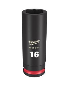 MLW49-66-6156 image(1) - Milwaukee Tool SHOCKWAVE Impact Duty  3/8"Drive 14MM Deep 6 Point Socket