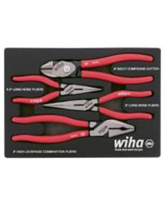 WIH34681 image(0) - Wiha Tools Set Includes - Long Nose 6.3&rdquo; | BiCut SuperCut 8.0&rdquo; | High Leverage Combination Pliers 9.0&rdquo;