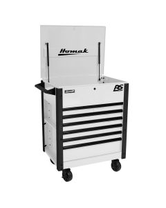 HOMWH06035247 image(0) - Homak Manufacturing 35 in. Pro Series 7-Drawer Service Cart, White