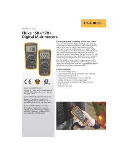 FLU17BPLUS image(3) - Fluke 17B+ Digital Multimeter Basic DMM W/Temperature, CAT III