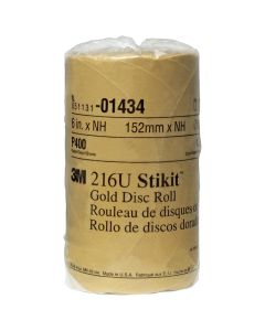 MMM1434 image(0) - 3M GOLD DISC ROLLS STIKIT P400 6IN 175/ROLL