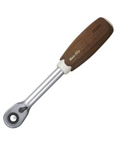 VESHRH3W image(0) - Vessel Tools WOOD-COMPO Ratchet Handle No.HRH3-W 3/8" SQ Drive