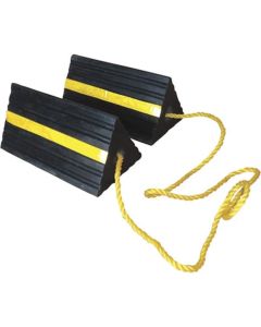 BluBird BluBird Double Sided Pyramid Wheel Chock for Aircraft with Nylon Rope, Reflective Tape, Non Slip Grip Design