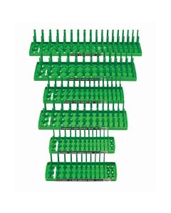 HNE92014 image(0) - Hansen Global 6 Piece 3 Row Socket Tray Set - Green