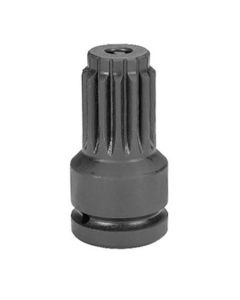 Grey Pneumatic 3/4" Female x #5 Spline Male Adapter w/ Pin Hole