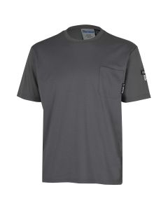 OBRZFI104-L image(0) - OBERON T-Shirt -100% FR/Arc-Rated 7 oz Cotton Interlock - Short Sleeves - Grey - Size: L