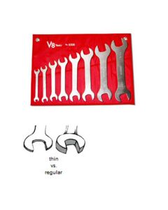 V8T8308 image(1) - V-8 Tools 8PC SUPER THIN WRENCH SET, SAE