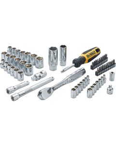 DWTDWMT19257 image(0) - DeWalt 61-pc 1/4" & 3/8" Drive 6-Point C