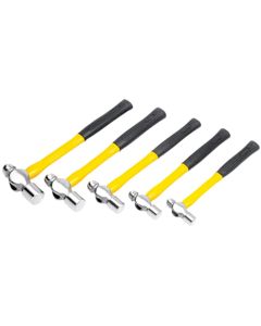 WLMM7134 image(0) - Wilmar Corp. / Performance Tool 5PC BALL PEIN HAMMER SET (FIBERGLASS HANDLES)