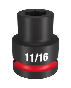 MLW49-66-6302 image(0) - Milwaukee Tool SHOCKWAVE Impact Duty  3/4"Drive 11/16" Standard 6 Point Socket