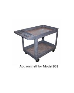 AFF - Shop Cart Shelf Add On Tray - 30" x 16" - Polypropylene - For AFF Model 961 Cart