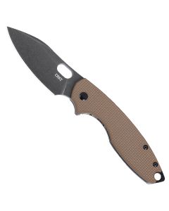 CRK5317B image(0) - CRKT (Columbia River Knife) Pilar III Brown Everyday Carry Folding Knife: Drop Point with D2 Steel Blade, G10 Handle, Frame Lock