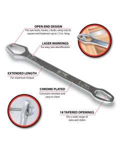 WLMW30789 image(0) - 11" Universal Double Box Wrench