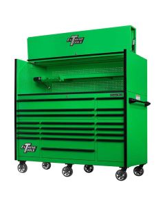 EXTRX7220HRGK image(1) - Extreme Tools RX 72" Hutch & 19 Drawer Roller Cabinet Combo, Green