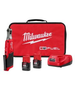 MLW2566-22 image(0) - Milwaukee Tool M12 FUEL 1/4" High Speed Ratchet Kit