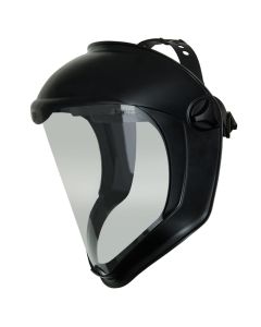 Uvex Honeywell Safety Products Usa Uvex Bionic Face Shield with Clear Polycarbonate Visor and Anti-Fog/Hard Coat, Black Matte