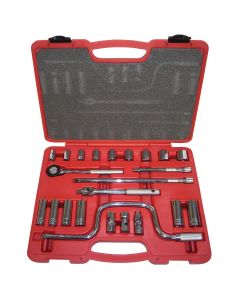 KTI22023 image(0) - K Tool International 23-PIECE 3/8" DR CHR SOC SET