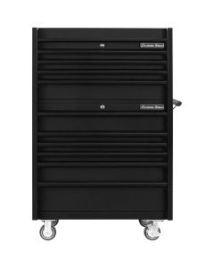 Extreme Tools DX Series 41"W x 25"D 4 Drawer Top Chest & 6 Drawer  Roller Cabinet Combo - Matte Black, Black Trim