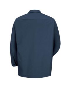 Workwear Outfitters Men's Long Sleeve Indust. Work Shirt Navy, Medium