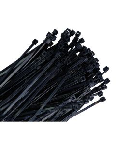 KTI78110-5 image(0) - K Tool International 5-PACK Cable Zip Tie 11 in. Black 100/bag 50 lb. Tensile