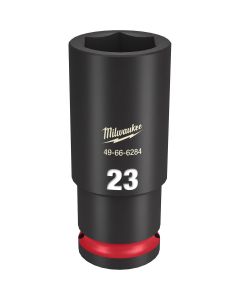 MLW49-66-6284 image(0) - Milwaukee Tool SHOCKWAVE Impact Duty  1/2"Drive 23MM Deep 6 Point Socket