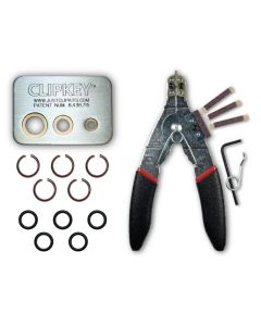 TOOL KIT WITH SNAP RING PLIERS, A CLIPKEY AND 5 SETS OF 3/8" FRICTION RINGS & O-RINGS