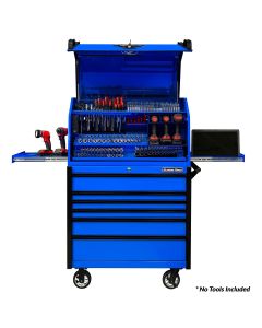 EXTPWS4124BL image(0) - Extreme Tools PWS Series 41in W x 24in D Deluxe Extreme Portable Workstation, Gloss Blue