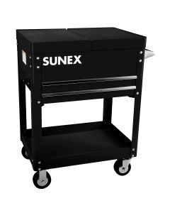 SUN8035 image(2) - Sunex Compact Slide Top Utility Cart, Black