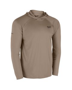 MLWM550N-S image(1) - Milwaukee Tool WORKSKIN Hooded Sun Shirt - SANDSTONE S