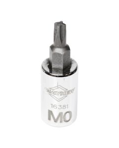 MAY16381 image(0) - Mayhew Mayhew No. 0 Mortorq&reg; Short Insert Socket Bit, 1/4-Inch Drive