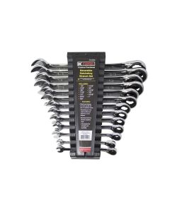 KTI45900 image(0) - K Tool International 13 Piece SAE Ratcheting Reversible Wrench Set