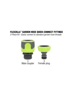 LEGHFZGAK11 image(0) - Legacy Manufacturing Flexzilla&trade; Garden Hose Quick-Connect Fittings, 2-Piece Coupler & Plug Kit