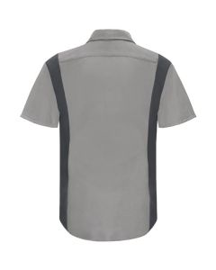 Workwear Outfitters Men's Long Sleeve Perform Plus Shop Shirt w/ Oilblok Tech Grey/Charcoal, Medium