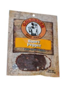 GRJ72131 image(0) - Gold Rush Jerky Honey Peppered 2.85 oz. Beef Jerky - 12 Count (3 lbs.)