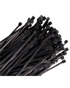 KTI78070 image(0) - K Tool International Cable Zip Tie 7 in. Black 100/Pack 50 lb. Tensile