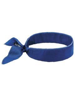 ERG12399 image(0) - Ergodyne 6702 Solid Blue Evap. Cooling Bandana - Embedded Polymers - Tie