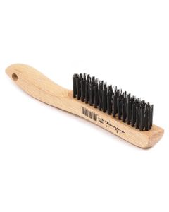 Forney Industries Scratch Brush with Shoe Handle, Carbon, 4 x 16 Rows