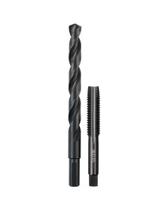 MLW49-57-5560 image(0) - Milwaukee Tool 1/2"-13 NC Straight Flute Plug Tap & 27/64" Drill Bit