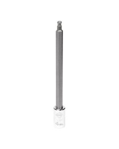 MAY16518 image(0) - Mayhew Mayhew 4 MM Metric Ball Hex Medium Insert Socket Bit, 1/4-Inch Drive