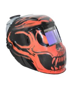 JCK47105 image(2) - Jackson Safety Jackson Safety - Welding Helmet - Auto Darkening - Nylon - 3.94" x 2.36" Viewing Area - Shade 4/9-13 Variable with Grind ADF 1/1/1/2 - 370 Speed Dial Headgear - Bead Demon Graphics