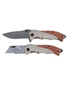 Wilmar Corp. / Performance Tool Northwest Trail 2pc Hardwood Handle Knife Set