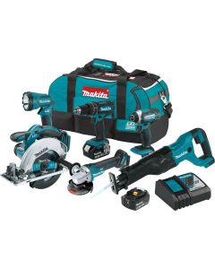 MAKXT610 image(0) - Makita 18V LXT 3.0 Ah Cordless 6-Piece Combo Kit